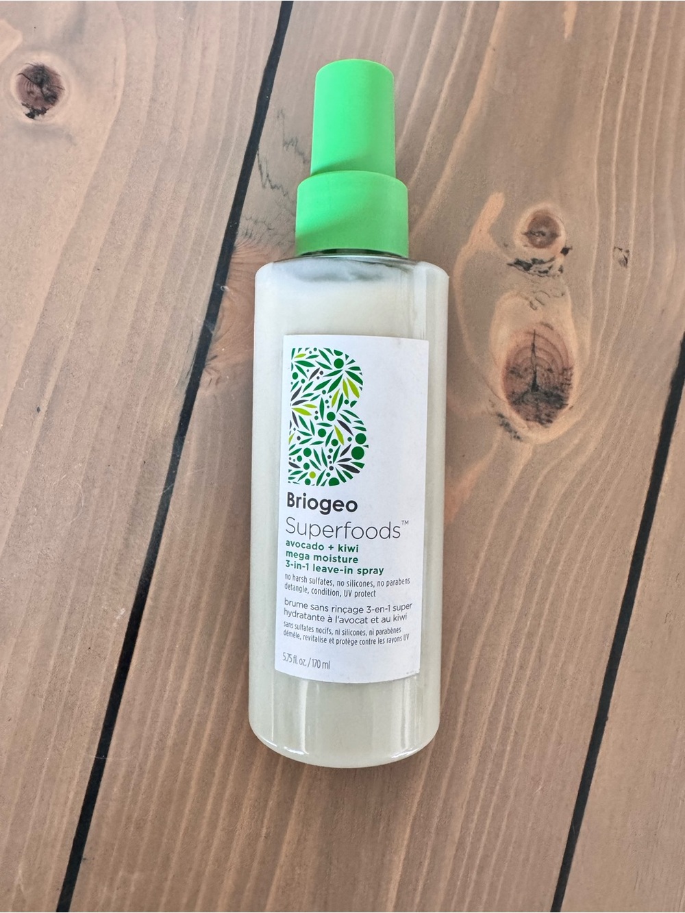 Briogeo Superfoods Avocado + Kiwi Mega Moisture 3-in-1 Leave-In Spray 5.75 oz